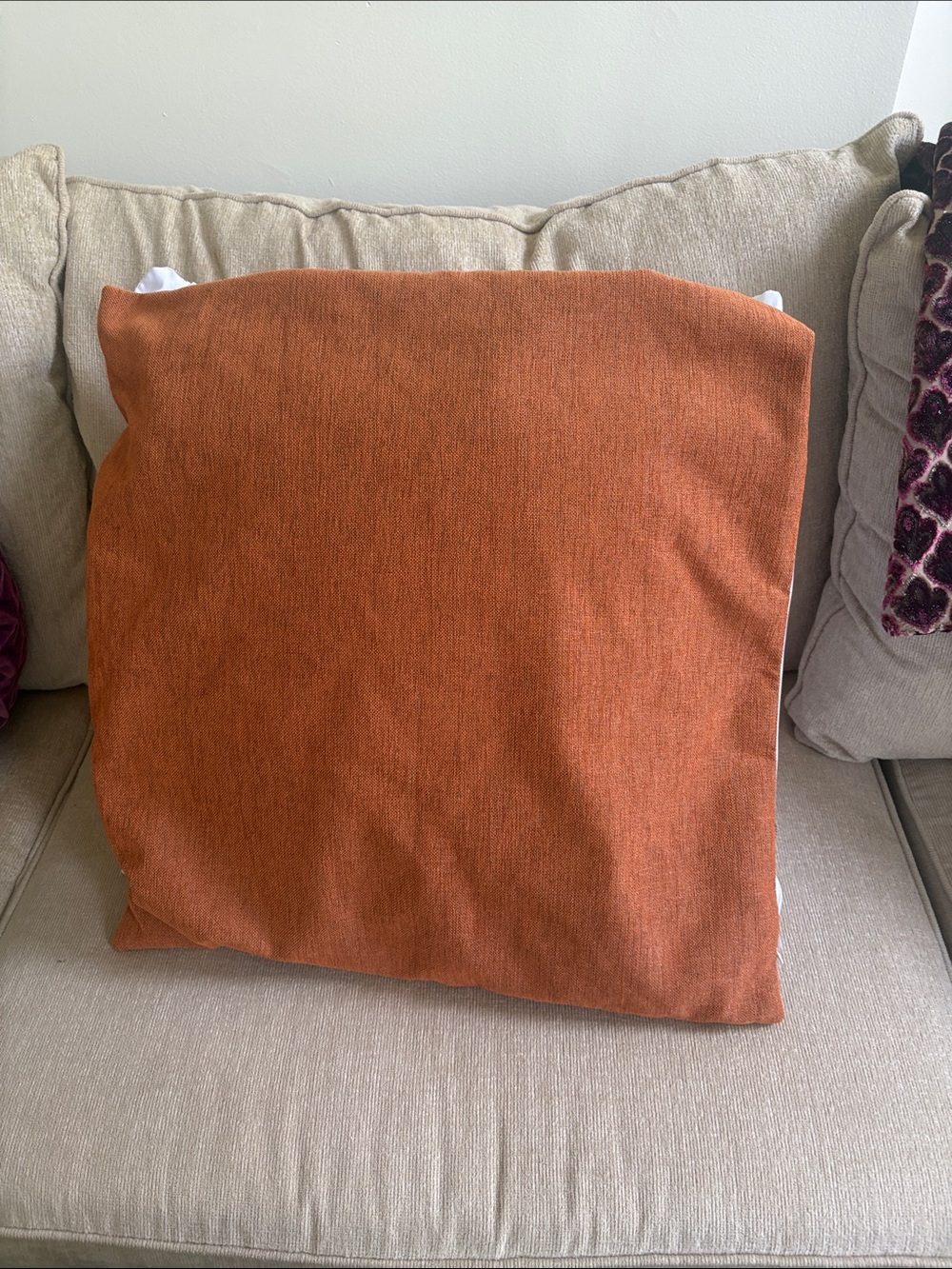 Rust Orange Decorative Throw Pillow Cover